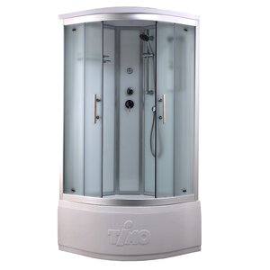 Изображение товара Душевая кабина Timo Standart Silver Fabric T-6600SF-T-STUN, 100 x 100 см, стекло матовое, профиль хром, хамам