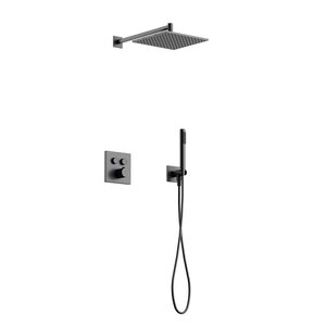 Изображение товара Душевая система Sancos Linn SC9022GG, термостатическая, вороненая сталь