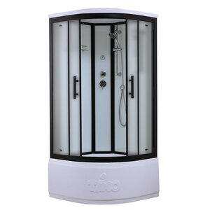 Изображение товара Душевая кабина Timo Standart Black Fabric T-6600BF-T-STUN 100x100 см с хамам и хромотерапией