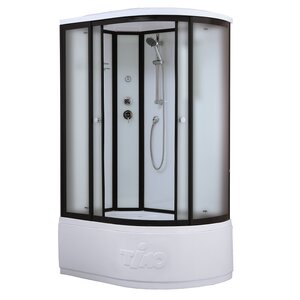 Изображение товара Душевая кабина Timo Standart T-6620BFL-T-STUN/T-6620BFR-T-STUN, 120 x 85 см, левая/правая, стекло матовое, профиль черный, хамам