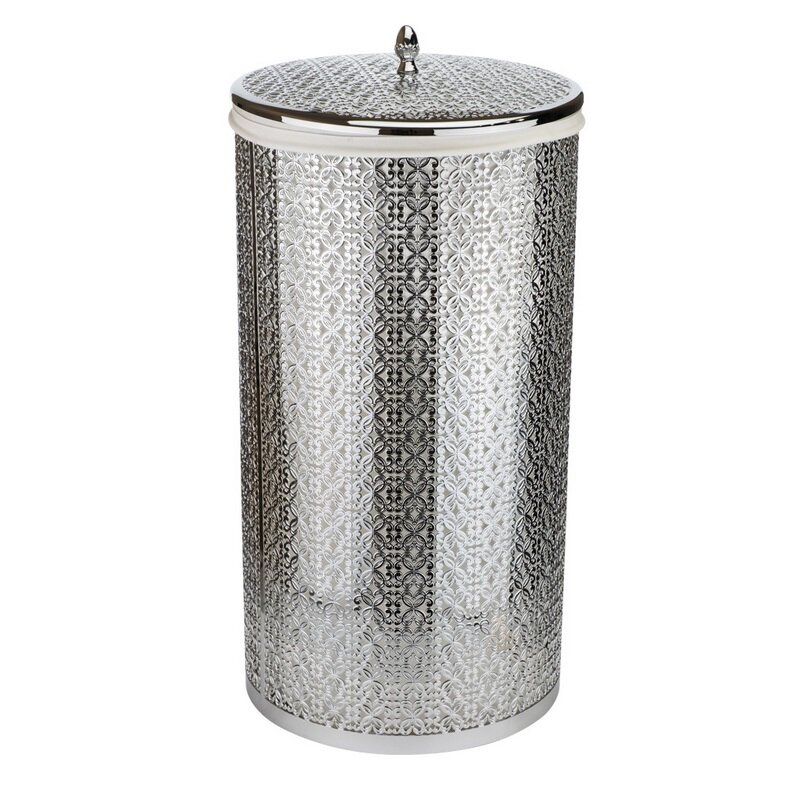 Изображение товара Корзина для мусора Migliore Complementi 24738, ажурная, 44 л, хром
