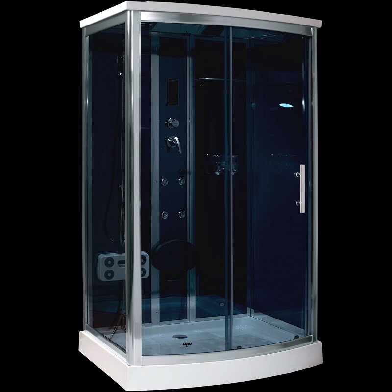 Изображение товара Душевая кабина Timo Standart T-1115-T-STUN, 120 x 90 см, стекло тонированное, профиль хром, хамам