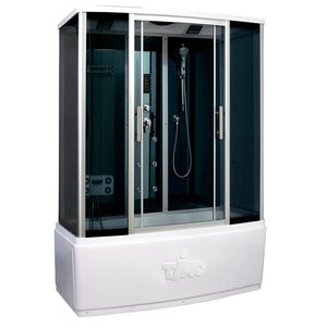 Изображение товара Душевая кабина Timo Standart T-1150-T-STUN, 150 x 88 см, стекло тонированное, профиль хром, хамам