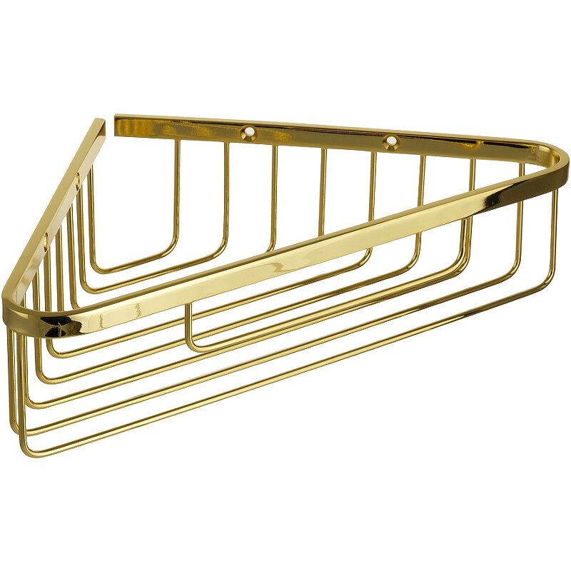 Изображение товара Полка-решетка Migliore Complementi 22053, золото, настенная угловая из латуни