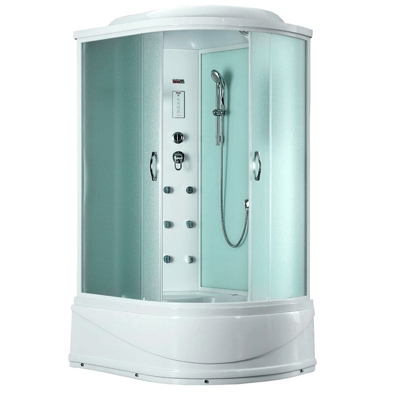 Изображение товара Душевая кабина Timo Eco TE-0720L-T-STUN/TE-0720R-T-STUN, 120 х 80 см, левая/правая, стекло матовое, профиль белый, хамам
