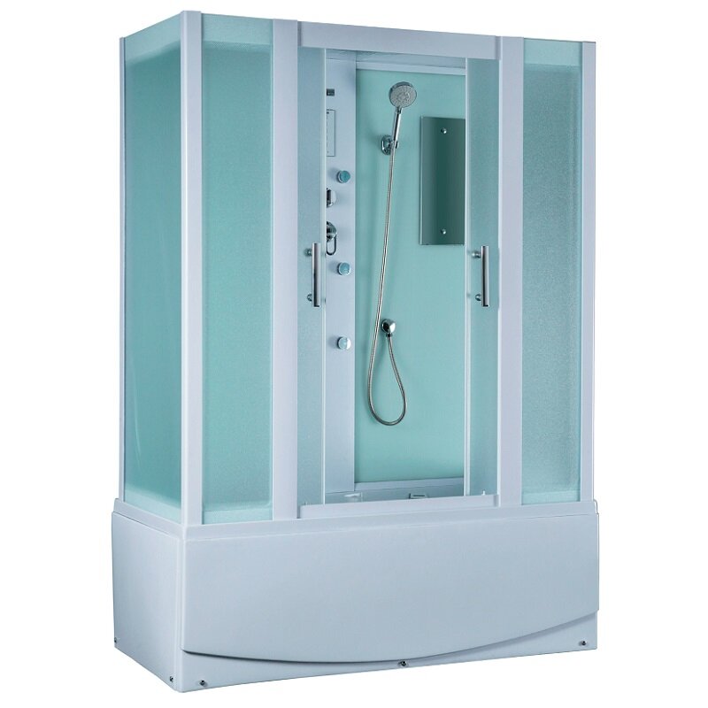 Изображение товара Душевая кабина Timo Eco TE-0750-T-STUN, 148 x 80 см, стекло матовое, профиль белый, хамам