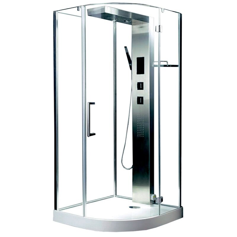 Изображение товара Душевая кабина Timo Armo Premium H-506-T-CH/C, 90 x 90 см, стекло прозрачное, профиль хром, стул