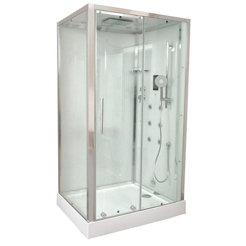 Изображение товара Душевая кабина Timo Puro H-510L-T-CH/C/H-510R-T-CH/C с гидромассажем и крышей Изображение товара Душевая кабина Timo Puro H-510L-T-CH/C/H-510R-T-CH/C с гидромассажем и крышей