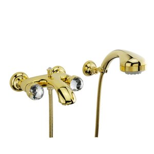 Изображение товара Мягкое название - Смеситель Migliore Axo Swarovski 18505 для ванны и душа золото