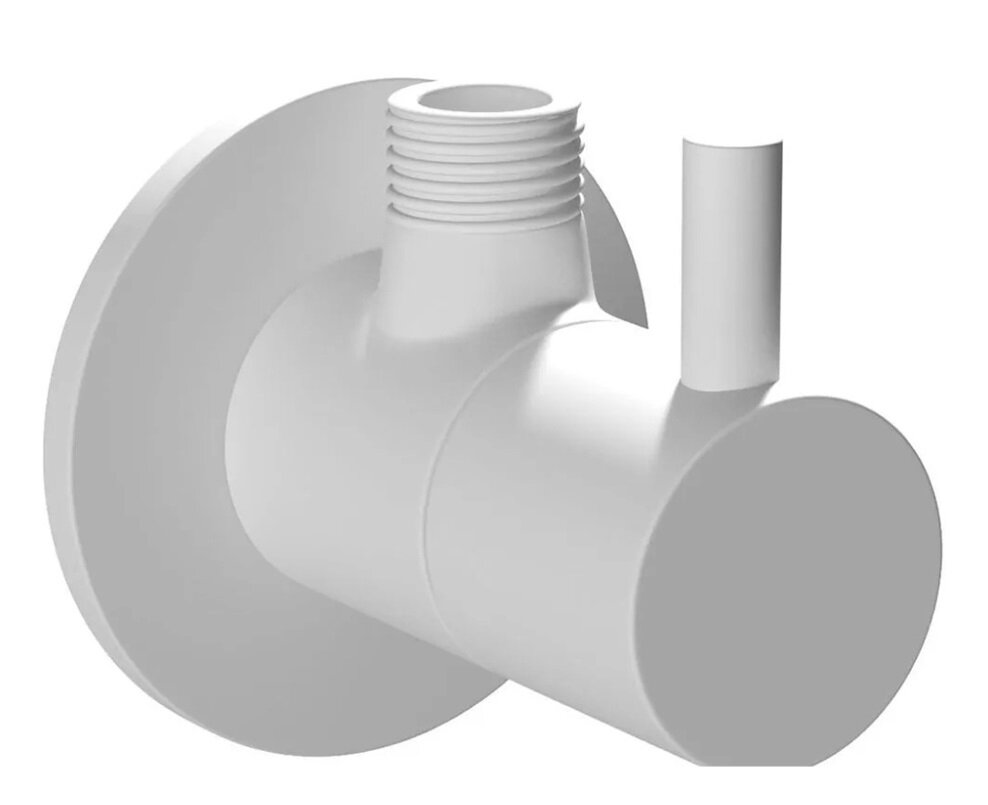 Изображение товара Универсальный угловой вентиль Ravak X01829 из латуни белый вельвет 1/2"×3/8"