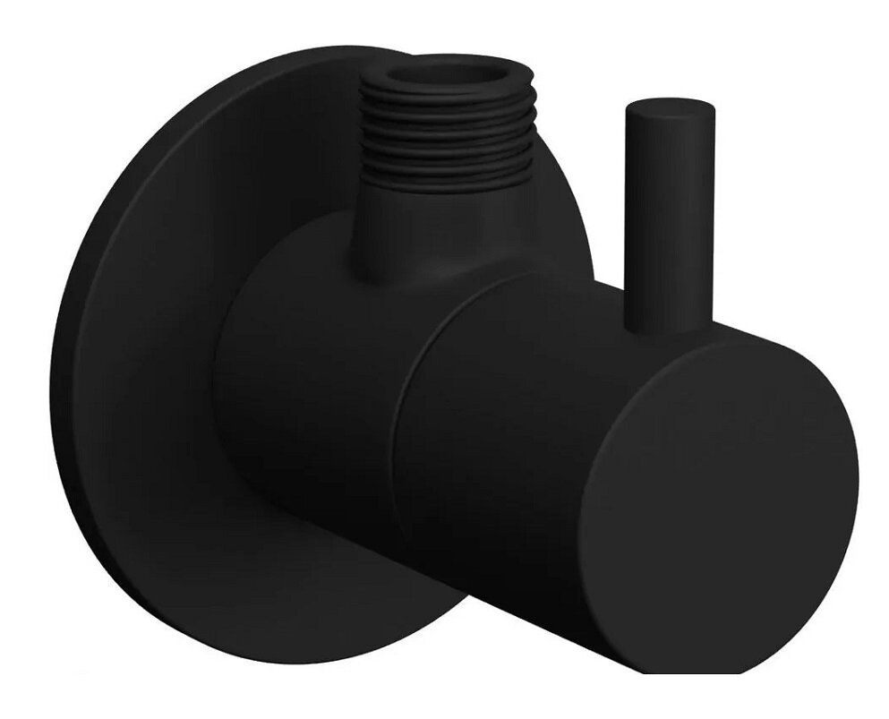 Изображение товара Вентиль угловой Ravak X01828 универсальный черный матовый 1/2"х3/8" латунь