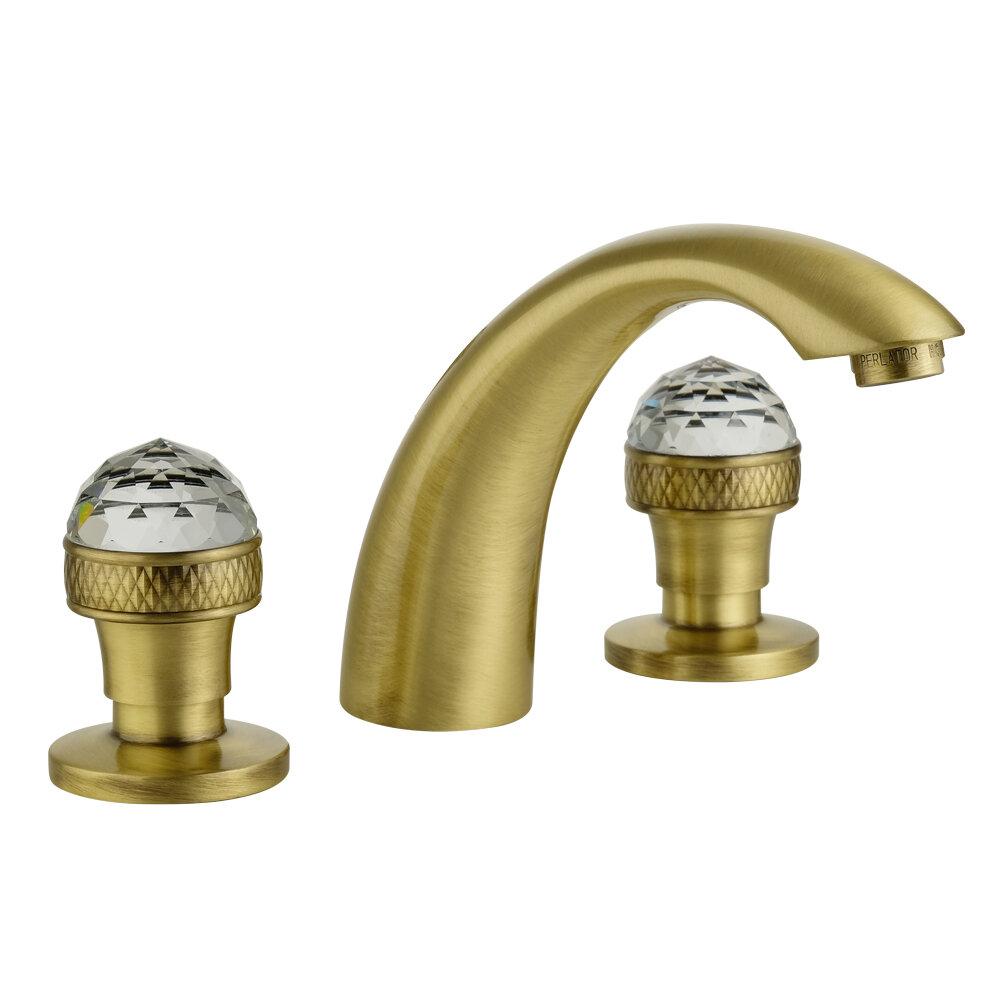Изображение товара Миглиоре Аксо Swarovski Смеситель для раковины на 3 отверстия бронза Италия