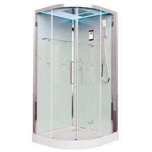 Изображение товара Душевая кабина Timo Premium Impi H-517-T-CH/C, 100 x 100 см, стекло прозрачное, профиль хром, стул