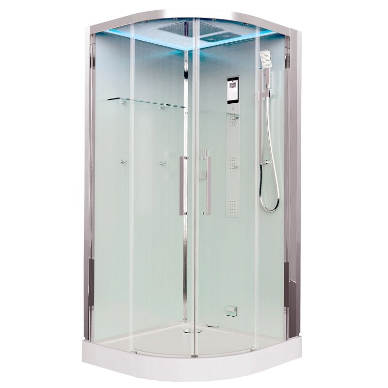 Изображение товара Душевая кабина Timo Premium Impi H-517-T-CH/C 100x100 см с гидромассажем и тропическим душем Изображение товара Душевая кабина Timo Premium Impi H-517-T-CH/C 100x100 см с гидромассажем и тропическим душем