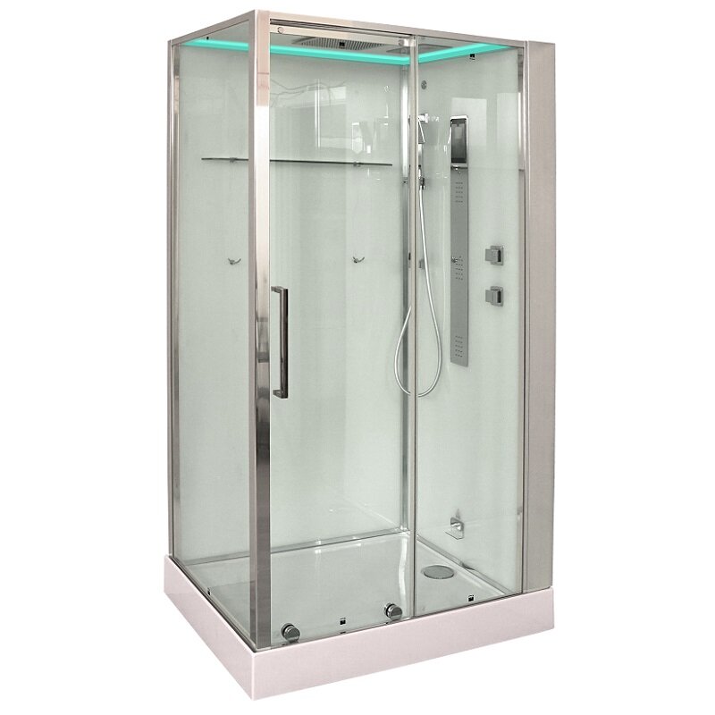 Изображение товара Душевая кабина Timo Premium Helma H-520L-T-CH/C/H-520R-T-CH/C 120x90 см гидромассаж крыша