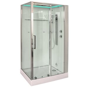 Изображение товара Душевая кабина Timo Premium Helma H-520L-T-CH/C/H-520R-T-CH/C, 90 x 120 см, левая/правая, стекло прозрачное, профиль хром, стул