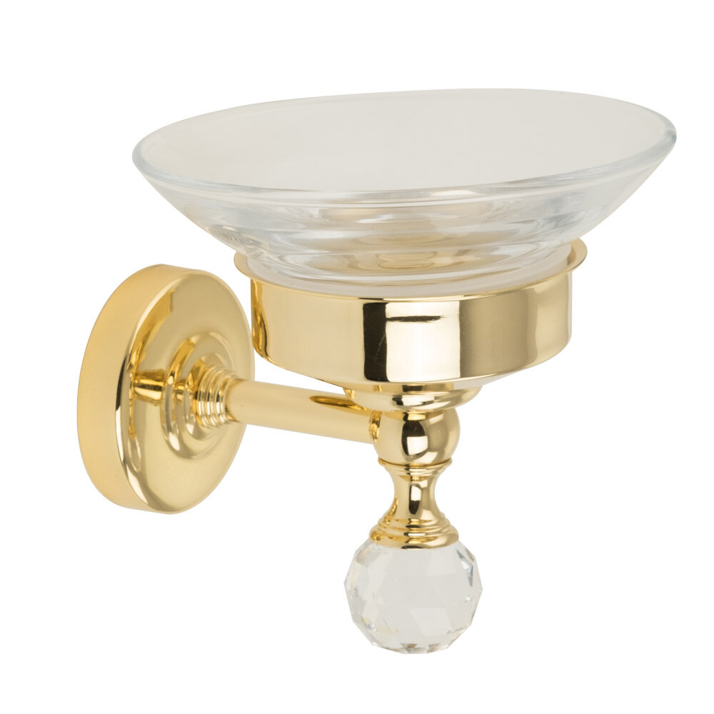 Изображение товара Мыльница настенная Migliore Amerida 16593 золото с кристаллом Сваровски