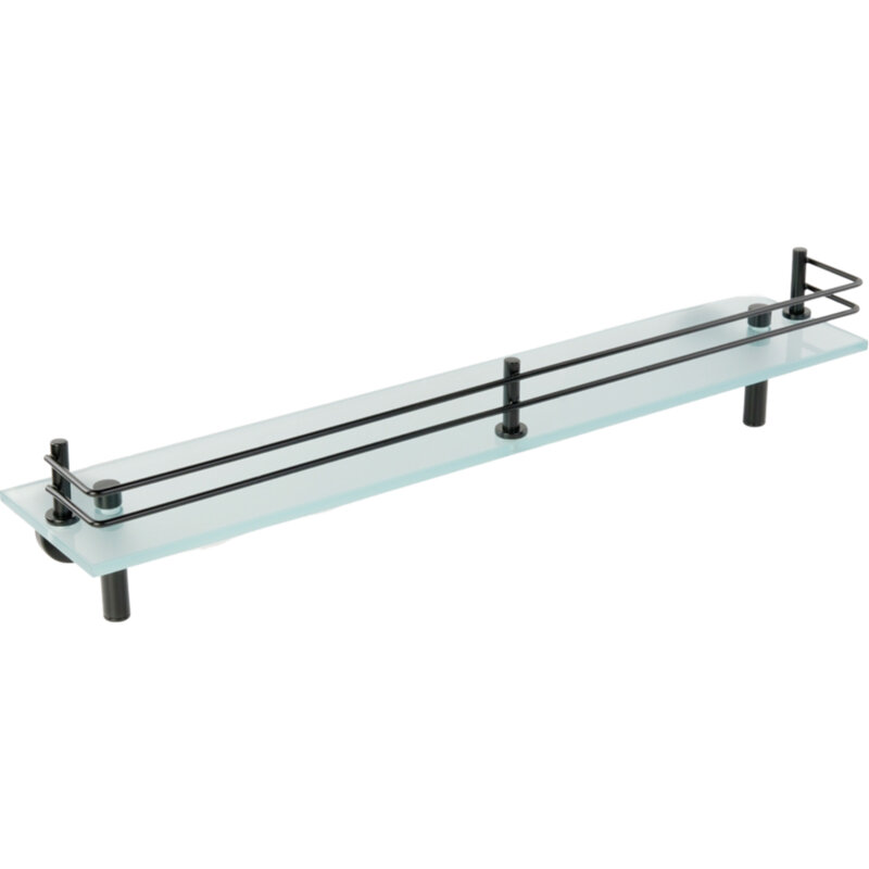 Изображение товара Стеклянная Полка Migliore Fortis 31767 58 см черный матовый для ванной Изображение товара Стеклянная Полка Migliore Fortis 31767 58 см черный матовый для ванной