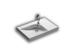 Изображение товара Раковина Hatria Grandangolo YXF901, 75 см, фаянс, подвесная, чаша слева, белая