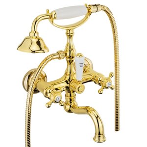 Изображение товара Милиоре Аркадия 18394 Смеситель для ванны и душа в ретро стиле золото Италия