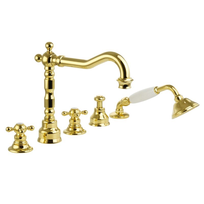 Изображение товара Смеситель Migliore Arcadia 18395 для ванны и душа, золото, 5 отверсий