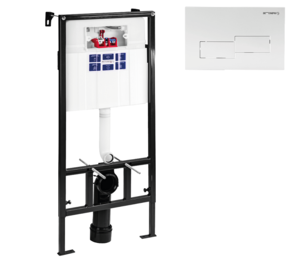 Изображение товара Инсталляция Bettoserb Sava Fix Slim SET40006486G, с клавишей Bricks белая