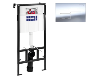 Изображение товара Инсталляция Bettoserb Sava Fix Slim SET40006482, с клавишей Bricks хром