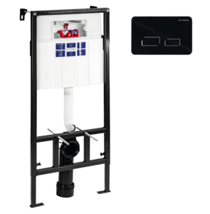 Изображение товара Инсталляция Bettoserb Sava Fix Slim SET40006491, с клавишей Sensorio черная