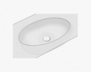 Изображение товара Раковина Hatria Happy Hour Y8AQ01 57 см фаянс встраиваемая овальная белая