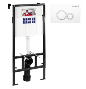 Изображение товара Инсталляция Bettoserb Sava Slim Superior SES40006458, с клавишей Duo хром глянец/хром матовый