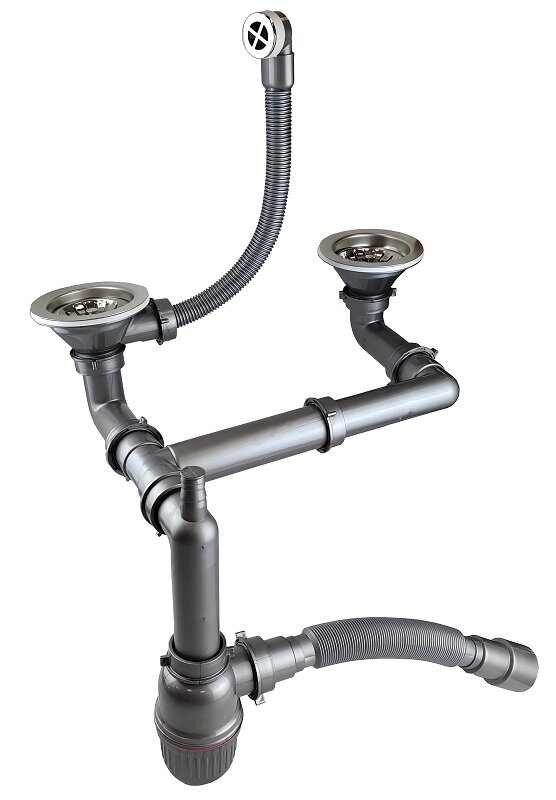 Изображение товара Сифон для кухонной мойки Bettoserb 125335 регулировка герметичность и монтаж