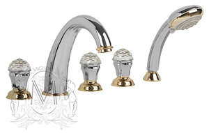 Изображение товара Высококачественный смеситель для ванны и душа Migliore Korona ML.KRN-4780.CRDO хром/золото