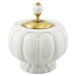 Изображение товара Баночка настольная Migliore Olivia 17418, белый/бронза