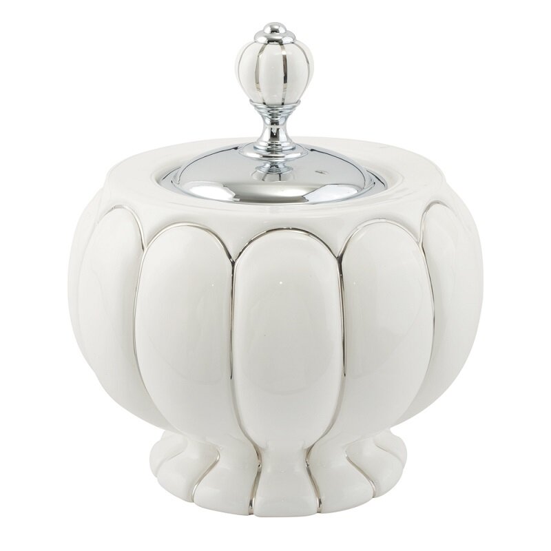 Изображение товара Баночка настольная Migliore Olivia 17542 - платина белый хром