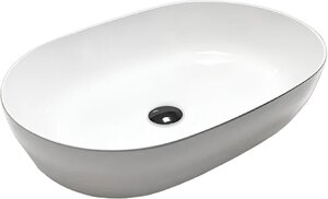 Изображение товара Раковина Hatria Happy Hour Y8AK01, овальная, накладная, белая, 57 см, фаянс
