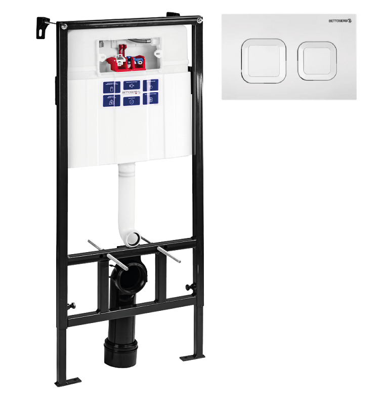 Изображение товара Инсталляция Bettoserb Sava Slim Superior SES40006470 с клавишей Smart белый глянец