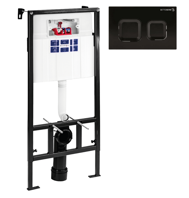 Изображение товара Инсталляция Bettoserb Sava Slim Superior SES40006471 для унитаза, черная матовая