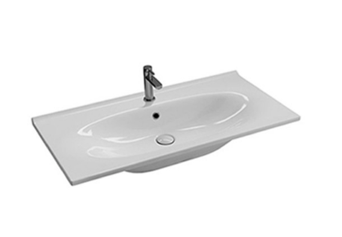 Изображение товара Раковина Hatria Le Fiabe Y1BQ01, 100 см, фаянс, подвесная, белая