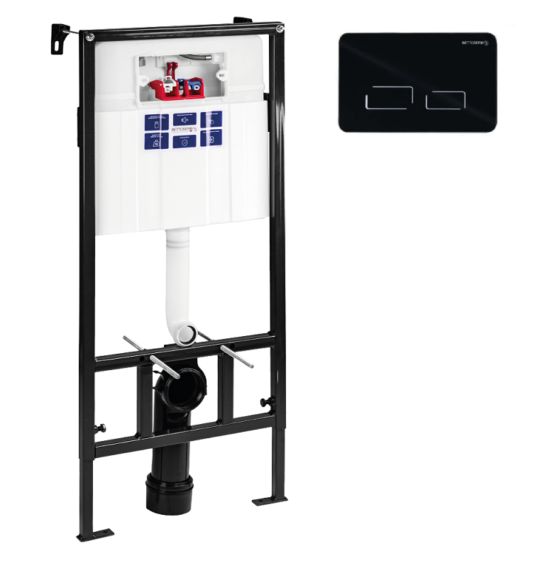 Изображение товара Инсталляция Bettoserb Sava Slim Superior SES40006491 с клавишей Sensorio черная Изображение товара Инсталляция Bettoserb Sava Slim Superior SES40006491 с клавишей Sensorio черная