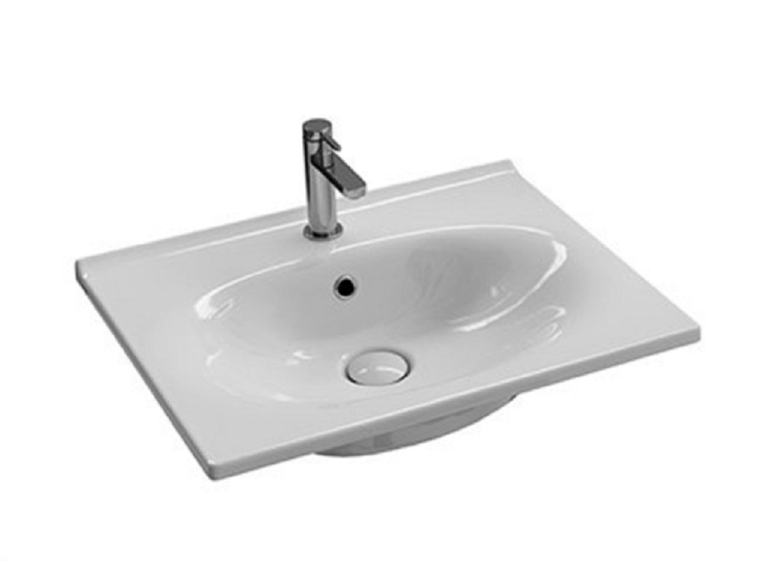 Изображение товара Подвесная раковина Hatria Le Fiabe Y1BR01 60 см, белый фаянс, стильный дизайн Изображение товара Подвесная раковина Hatria Le Fiabe Y1BR01 60 см, белый фаянс, стильный дизайн