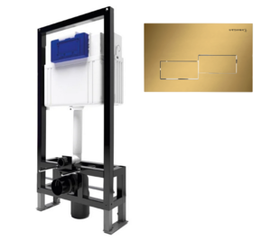 Изображение товара Инсталляция Bettoserb Sava Free Standing SFS40006483, с клавишей Bricks золото матовое 