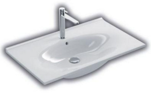 Изображение товара Раковина Hatria Le Fiabe Y1AB01, 81 см, фаянс, подвесная, белая