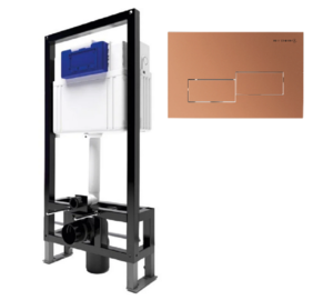 Изображение товара Инсталляция Bettoserb Sava Free Standing SFS40006484, с клавишей Bricks бронза матовая 