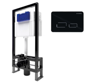 Изображение товара Инсталляция Bettoserb Sava Free Standing SFS40006491, с клавишей Sensorio черная