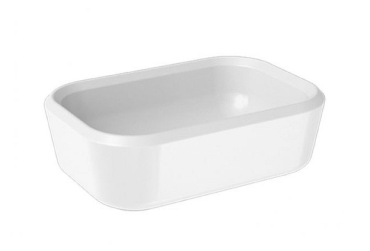 Изображение товара Накладная раковина Hatria Pencil Y1GF01 55 см фаянс белая прямоугольная