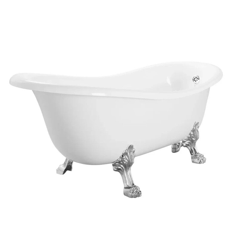 Изображение товара Массивная ванна из искусственного камня Migliore Bella 170x80 см с хромированными ножками