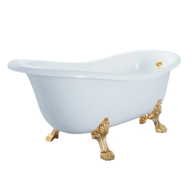 Изображение товара Модель ванны из искусственного камня Migliore Bella 26918 170х80 см с золотой фурнитурой