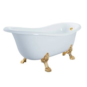 Изображение товара Ванна из литьевого мрамора Migliore Bella 26918, 170 х 80 см, фурнитура золото