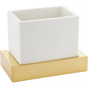 Изображение товара Стакан для щеток Migliore Kvant 30232, золото/белый