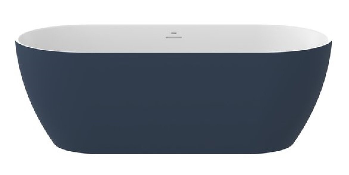 Изображение товара Ванна акриловая Ravak Freedom O TEC CD21400000, 170 x 77 см, отдельностоящая, синяя, слив-перелив белый